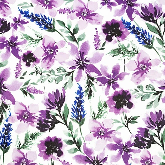 Digital Cuddle Wisteria Spring Flowers 58" - 60" Fabric per yard - Image 2