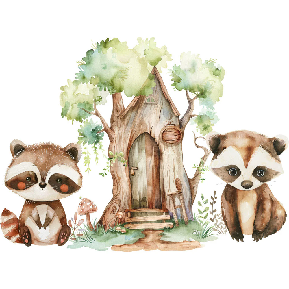Woodland Animals World Fabric Panel 17
