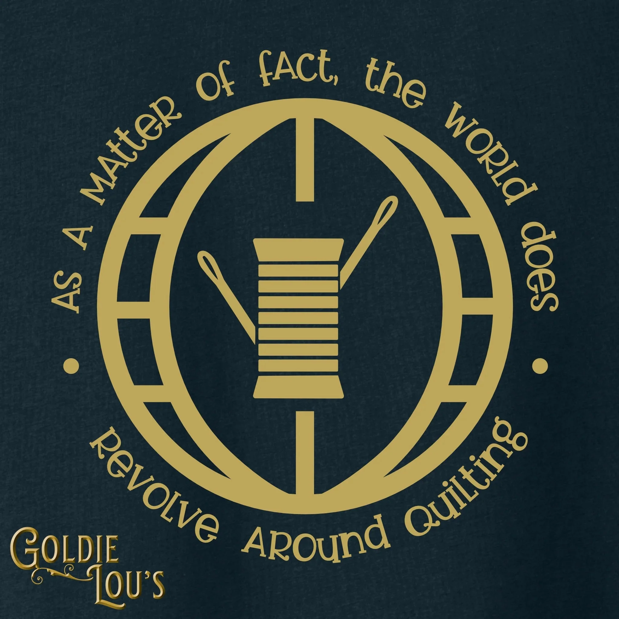 World Revolves Around Quilting T-shirt - Image 2